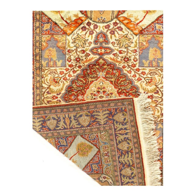 1920s Hand Knotted Turkish Rug 4' X 6'3'' For Sale - Image 4 of 5