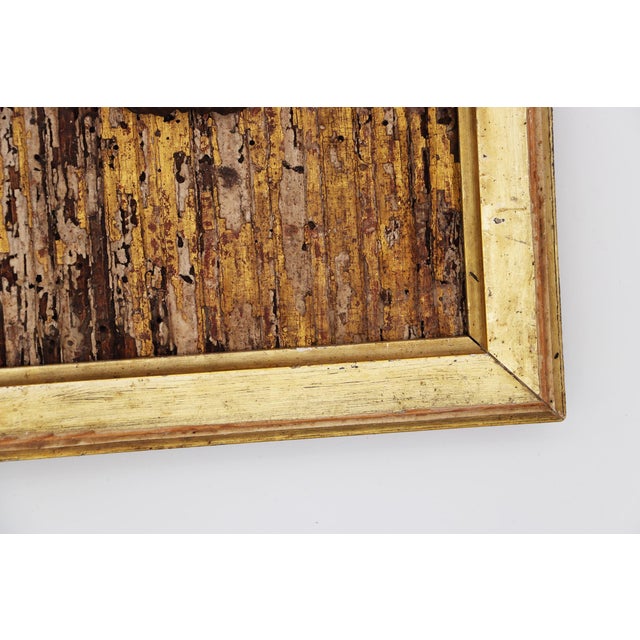 19th Century French Cast-Iron Lion Head Mounted on a Gilt Board and Frame For Sale - Image 10 of 15