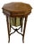 Antique Edwardian Inlaid Mahogany Octagonal Side Table with Silk Basket, 1900 For Sale
