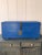 Vintage French Painted Cobalt Blue Trunk For Sale In New York - Image 6 of 9