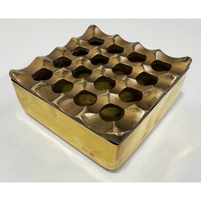 Vintage Beck and Jung Style Sculptural Brass Ashtray For Sale In Kansas City - Image 6 of 10