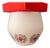 Vintage Opaline Glass Ceiling Lamp with Orange Ceiling Cap from Thabur For Sale