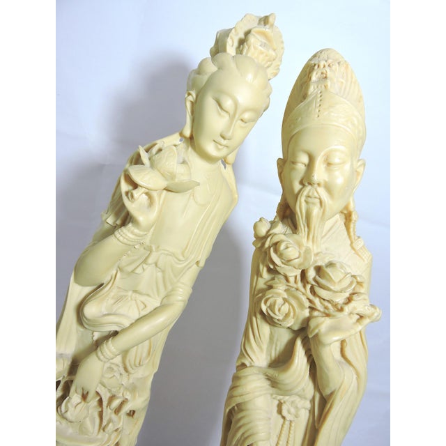 Mid 20th. Century Ivory Coloured Italian / Chinese Nobles, Statues or