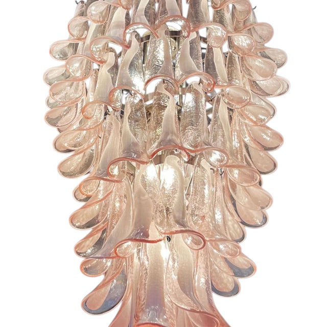 Not Yet Made - Made To Order Murano Blush Pink Glass Chandelier with Hand-Blown Petals from Justfurnituress SRL For Sale - Image 5 of 18