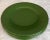 Set of 5 large ceramic charger plates in a lovely basil green color made by Gien France. Marked on the bottom.