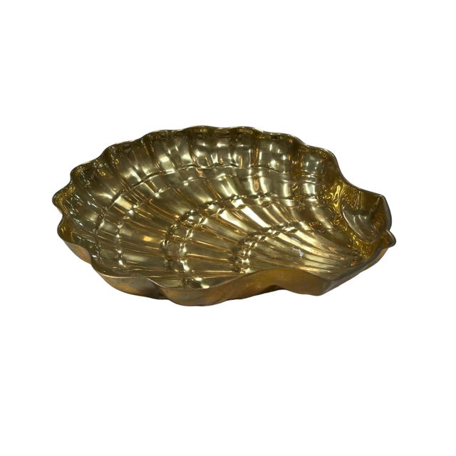 Beautiful Italian Decorative fully brass shell made in 1980s