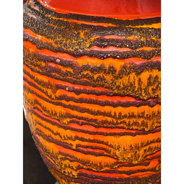 Ceramic Lava Glaze Ceramic Lamps - A Pair For Sale - Image 7 of 13