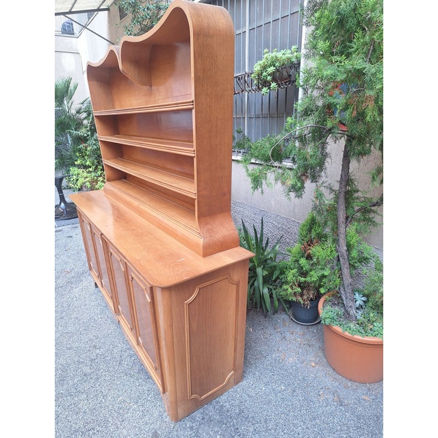 Wood Vintage Plate Rack in Sinuous Light Wood by Mario Cereghini, 1940s For Sale - Image 7 of 18