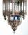 Metal Vintage Moroccan Traditional Moorish Metal and Glass Lantern Ceiling Light For Sale - Image 7 of 12