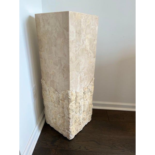 Postmodern 1980s Postmodern Tessellated Stone Pedestal Plinth For Sale - Image 3 of 8