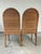 Late 20th Century Vintage High Back Rattan Dining Chairs With Tall Arched Backs – Hollywood Regency Coastal, a Pair For Sale - Image 5 of 9