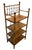 Chinoiserie Antique Bamboo Form Etagere Four Shelf Bookcase Circa 1920s For Sale - Image 3 of 8