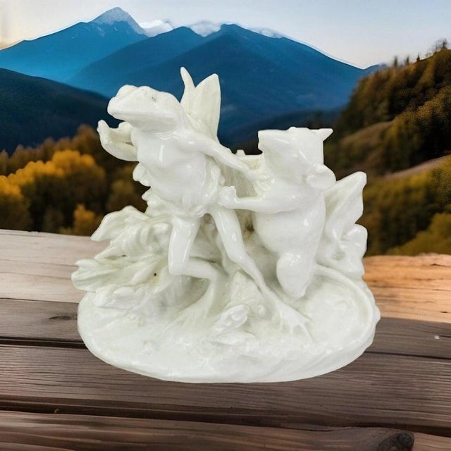 Antique Jean Gille Blanc de Chine Porcelain Rat and Toad Figural Group, 1865 For Sale - Image 6 of 18