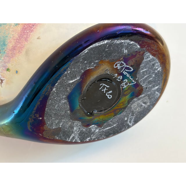 Glass Glass Vase by Robert Pierini for Biot, France, 1987 For Sale - Image 7 of 8