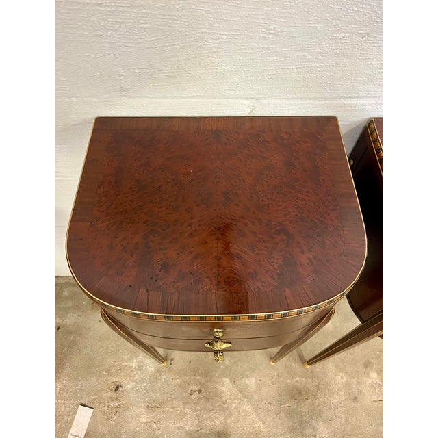 Vintage Art Deco Demilune Side Tables Company of Master Craftsmen W. & J. Sloane For Sale In New York - Image 6 of 12