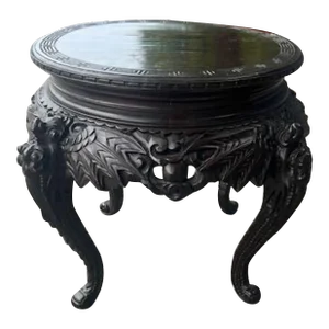 1940s Vintage Japanese Meiji Period Carved Center Table