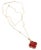 Van Cleef & Arpels Magic Alhambra Carnelian Pendant Long Rose Gold Necklace For Sale - Image 10 of 13