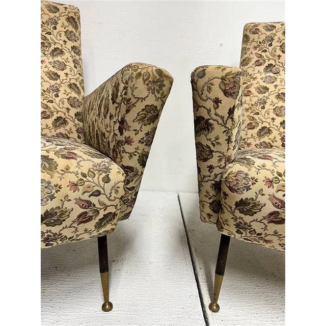 Textile Mid 20th Century Italian Lounge Chairs For Sale - Image 7 of 9