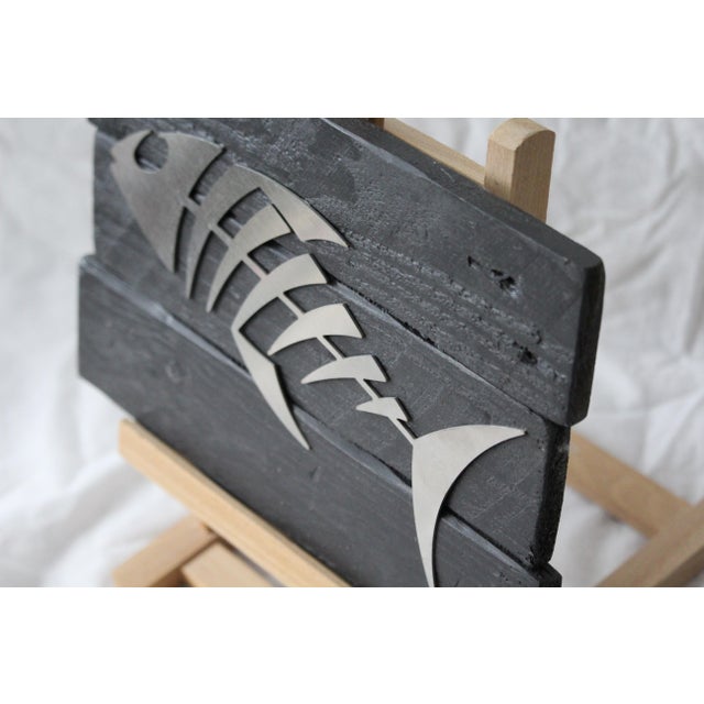 Silver Metal Fish Skeleton Wall Decor by Giorgi, 2000s For Sale - Image 9 of 18