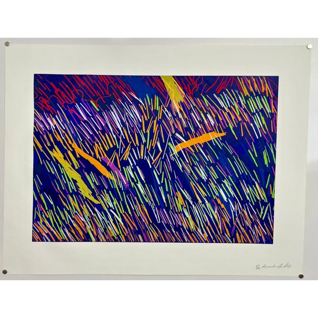 Ronnie Landfield (1947- American) 1969 Hand signed, numbered, and dated in pencil Serigraph on handmade paper. With the...