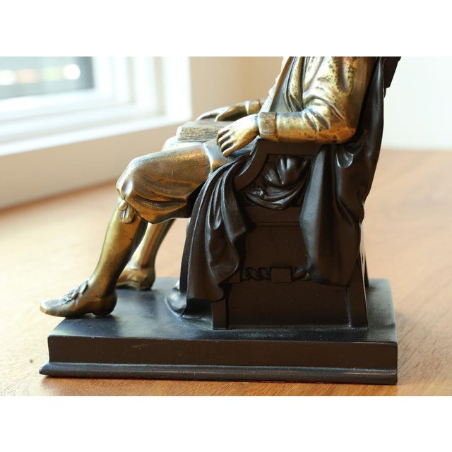 Antique Pair of John Harvard Bronzed Bookends After Daniel Chester French For Sale - Image 4 of 12