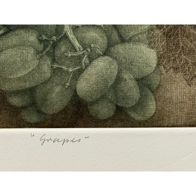 1990s G H Rothe Grapes Art Hand Signed Limited Edition 1983 on Paper Fruits Original For Sale - Image 5 of 8