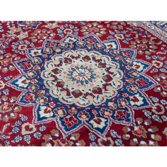 Hand-Knotted Sabzevar Rug in Wool For Sale - Image 9 of 16