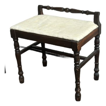 Antique Walnut Boudoir Bench For Sale
