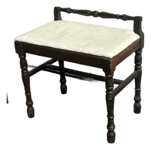 Antique Walnut Boudoir Bench