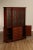 Wood Henkel Harris Georgian Style Inlaid Mahogany Breakfront Bookcase For Sale - Image 7 of 12