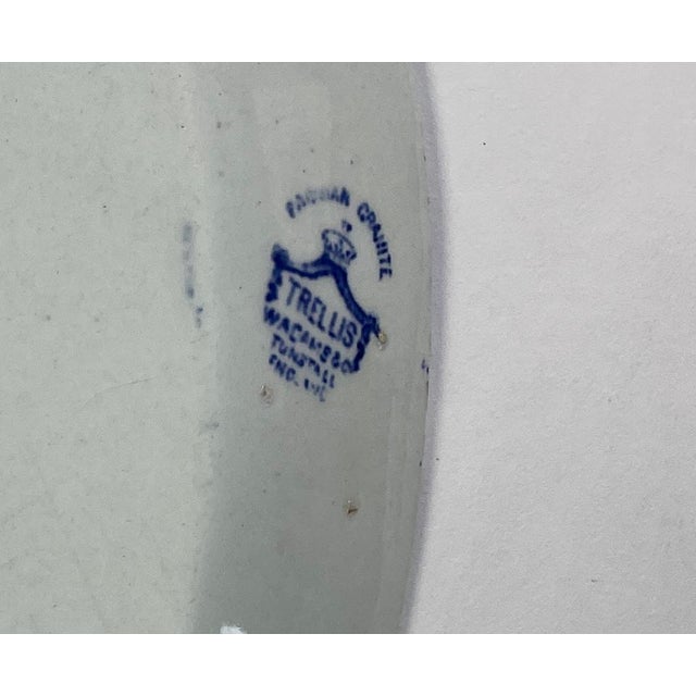 Late 19th Century 1890s Blue and White English Stoneware Platter by W Adams & Co - For Sale - Image 5 of 6
