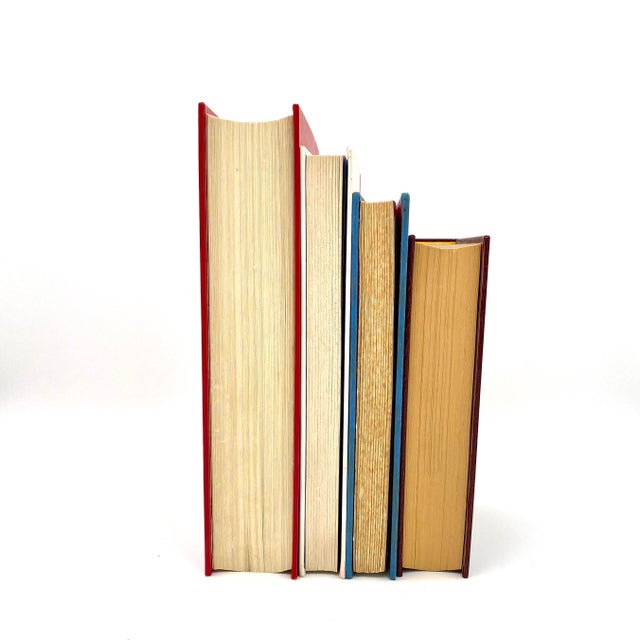 1950s to 1980s Red Retro Decorative Books Set of 4 Chairish