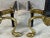 Late 20th Century Regency Style Brass and Black Cast Iron Andirons - a Pair For Sale - Image 9 of 12