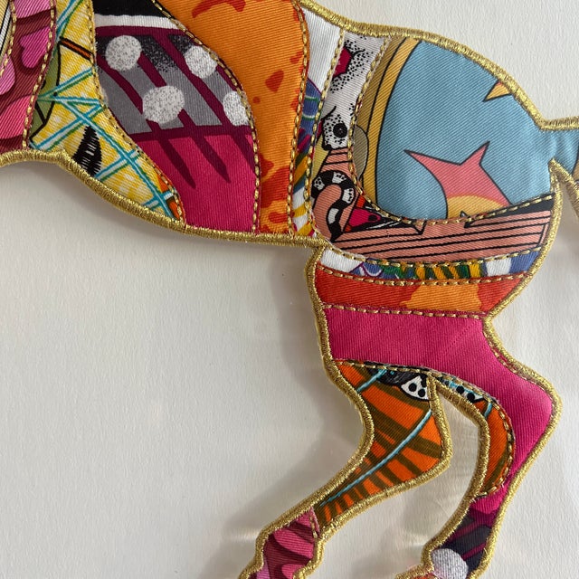 Pure Painted Bronco Original Textile Art by Stephen Wilson For Sale - Image 4 of 9