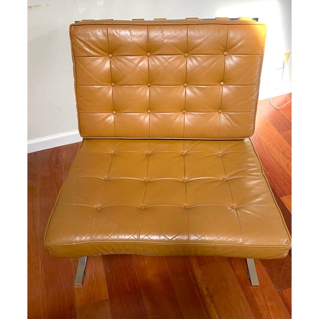 1960s Mid Century Selig Barcelona Style Chairs - A Pair For Sale - Image 9 of 12