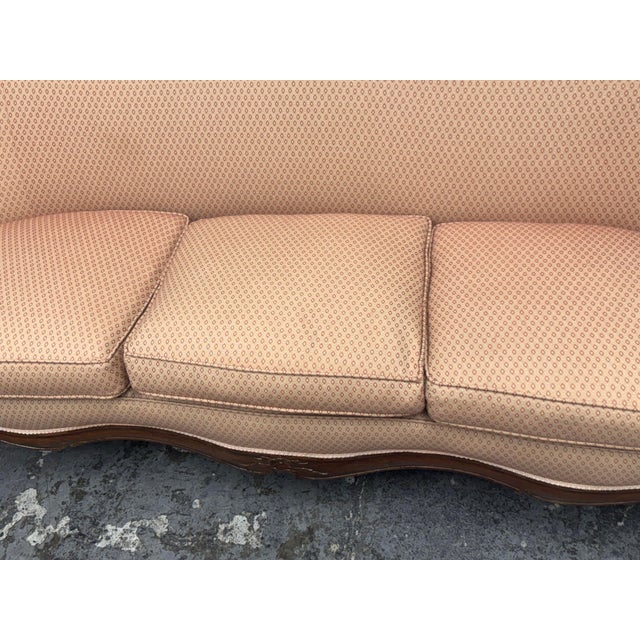 French Louis XV Style Carved Wood Canapé Sofa, Antique For Sale - Image 11 of 12