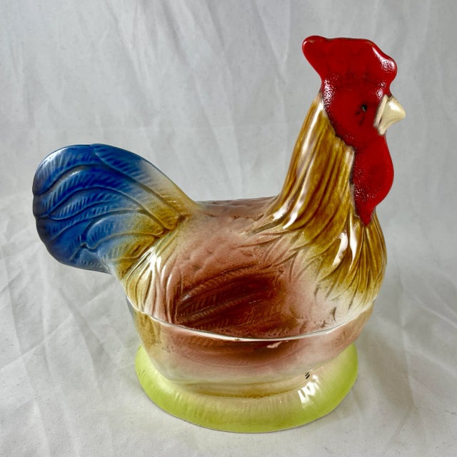 Figurative French Faience Figural Hen Pâté Terrine, Michel Caugant For Sale - Image 3 of 11