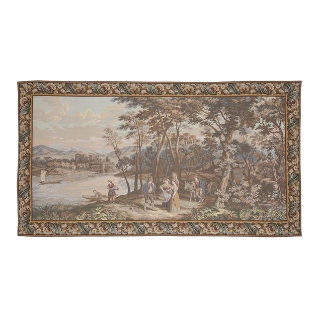 Evening by Lake Como Loom Woven Tapestry - 122 X 225 Cm (4'0" X 7'4") - Requires Rod Size 5 For Sale