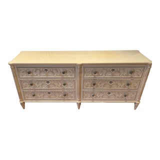 Henredon 18th Century Italian Solid Wood 6 Drawer Dresser For Sale