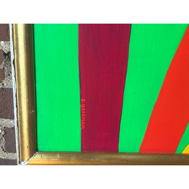 1970s Quads II by Susan Hoffman Modernist Color Block Painting For Sale - Image 5 of 9