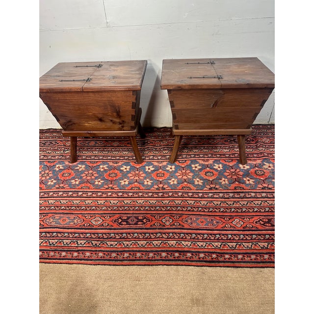 Pair of Rustic Pine Side Tables For Sale - Image 9 of 9