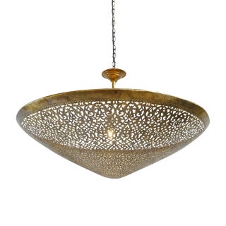 Moroccan Brass Dish Lantern For Sale