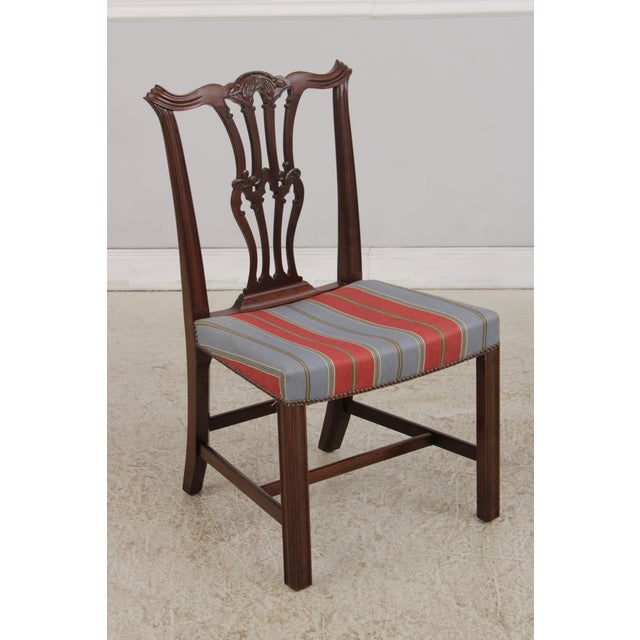 Brown Set of 8 Baker Mahogany Dining Chairs For Sale - Image 8 of 18
