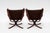 1970s Vintage Falcon Chairs and Ottoman in Black Leather and Plywood by Sigurd Ressell for Vatne Møbler, 1970s, Set of 3 For Sale - Image 5 of 7