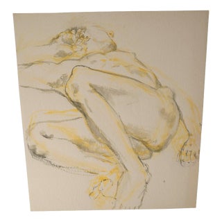Unknown, Depicting a Man Lying Down, 20th Century, Watercolour on Paper For Sale