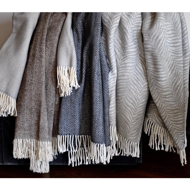 Fringed Gray Tiger Throw Blanket Chairish