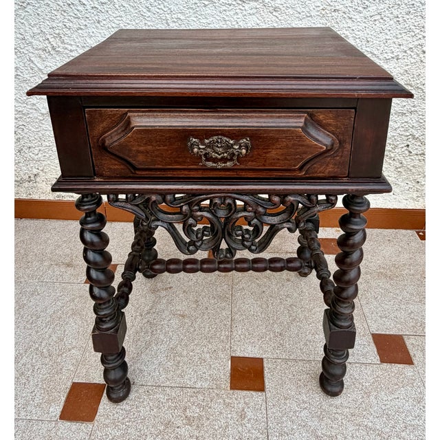 Pair of Portuguese Barley Twist Nightstands, 1940s For Sale - Image 15 of 15