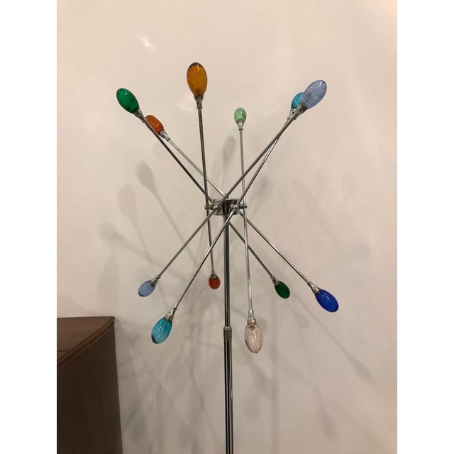 Mid-Century Modern Mid-Century Modern Chrome Sputnik Floor Lamps - a Pair For Sale - Image 3 of 10