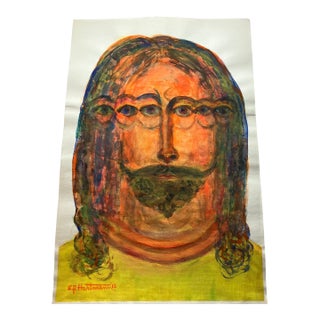 Contemporary Original E.J.Hartmann Abstract Male Portrait Painting For Sale