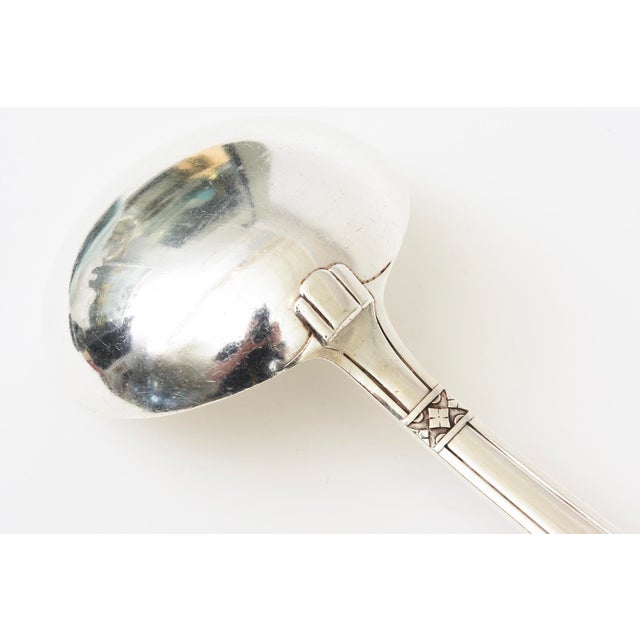 Vintage Art Deco/ Arts and Crafts Silver Plate Serving Soup Ladle or Spoon, 1920's For Sale - Image 10 of 11